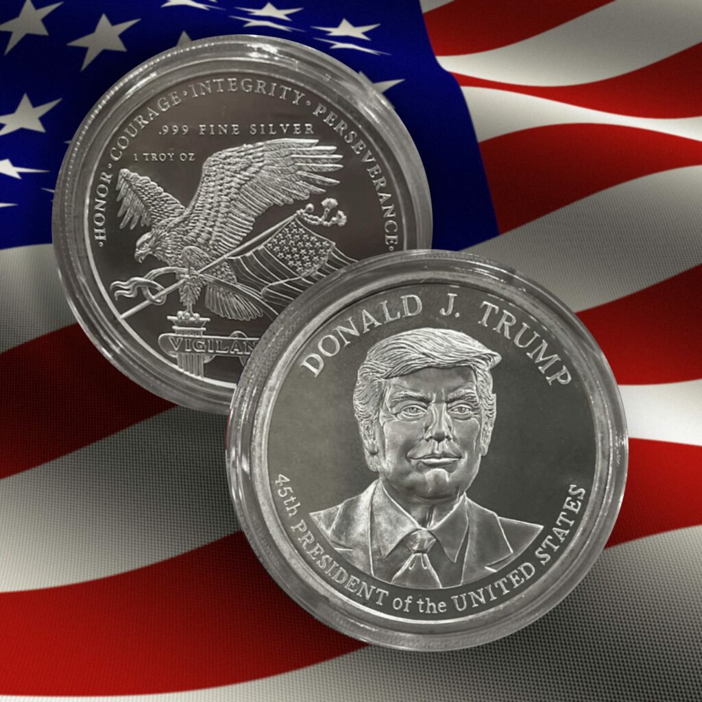 trump silver coin